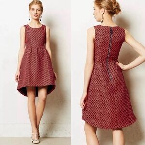 Anthropologie Lili Wang for Lili's Closet Red Blue Dress Size 2